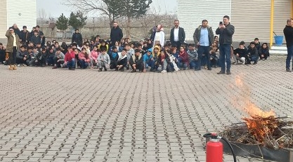 Güroymak Belediyesi’nden Öğrencilere Yangın Tatbikatı